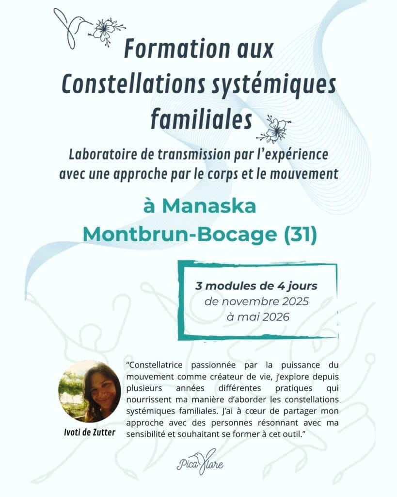 Flyer formation aux constellations systémiques familiales Manaska